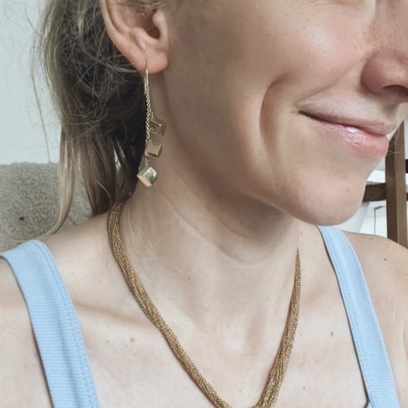 Tiffany & Co. Frank Gehry Torque Drop Earrings 18k Yellow Gold RARE - Picture 5 of 10